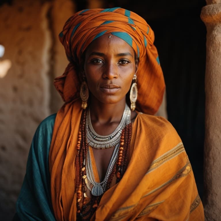 Beja woman from Sudan, Egypt, Eritrea
