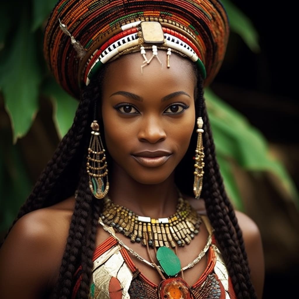 Fang woman from Río Muni (Equatorial Guinea), Gabon