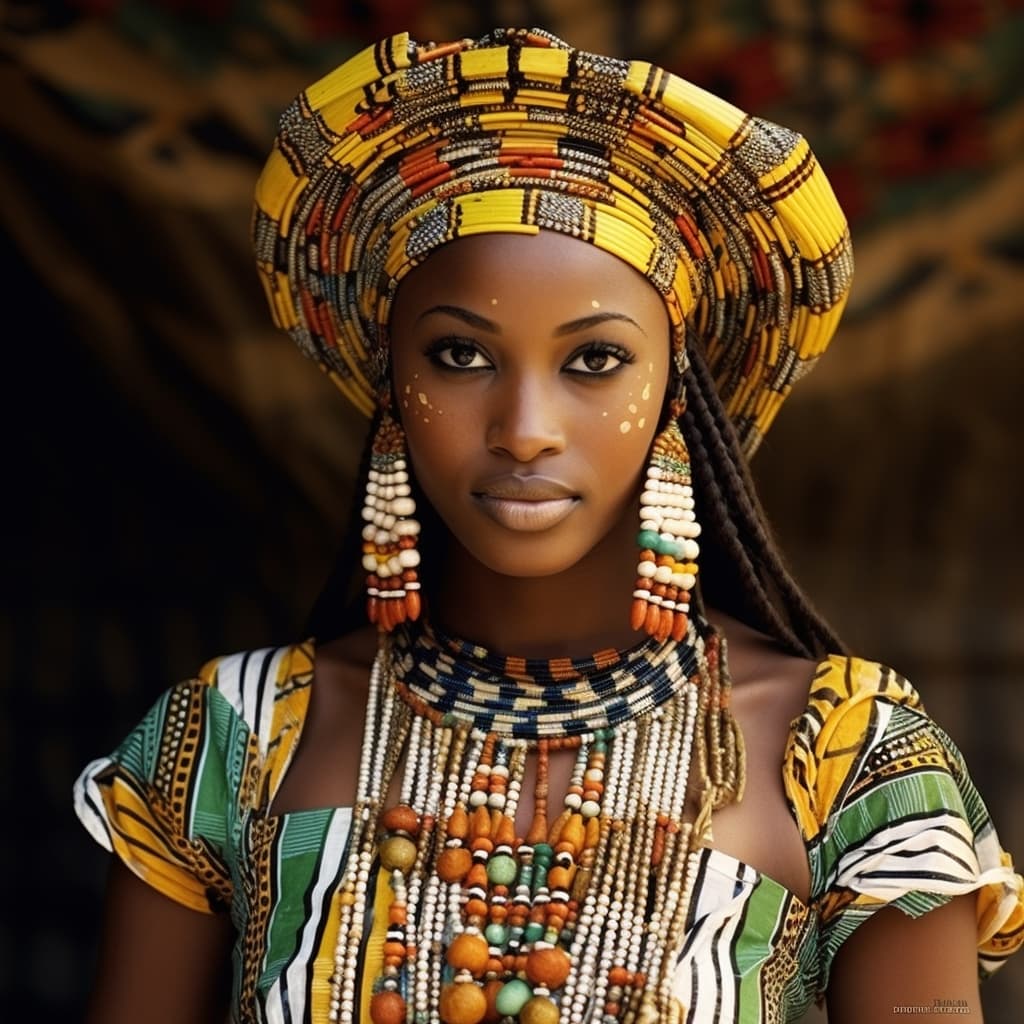 Fula woman from West Africa (Guinea, Senegal, Mali, Mauritania, Nigeria, Cameroon, Niger, Burkina Faso, Benin, Chad)