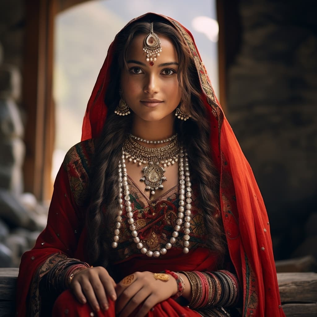 Garhwalis woman from Uttarakhand (India)