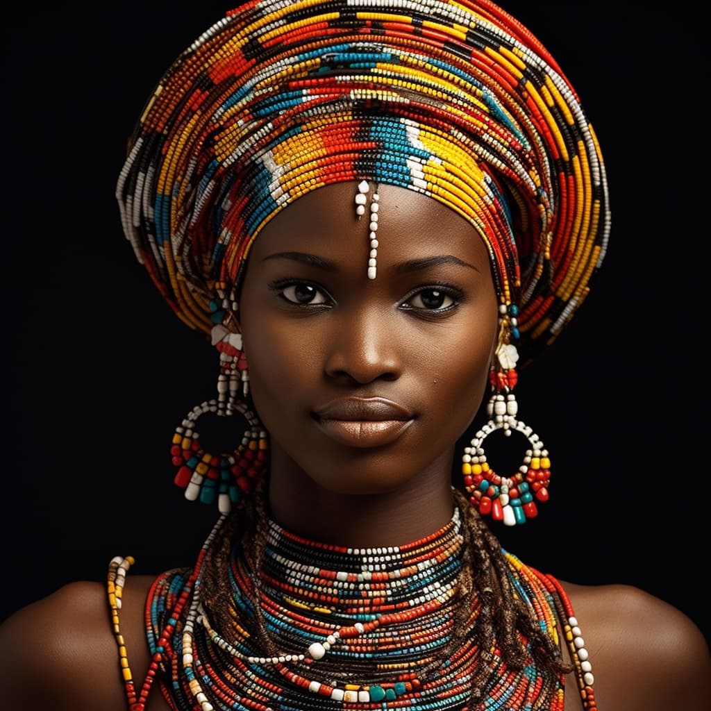 Gurunsi woman from Burkina Faso, Ghana, Togo