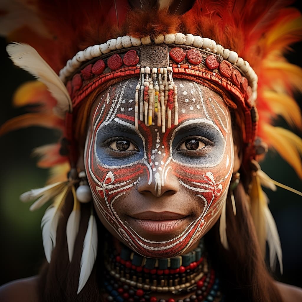 Huli woman from Southern Highlands Province (Papua New Guinea)