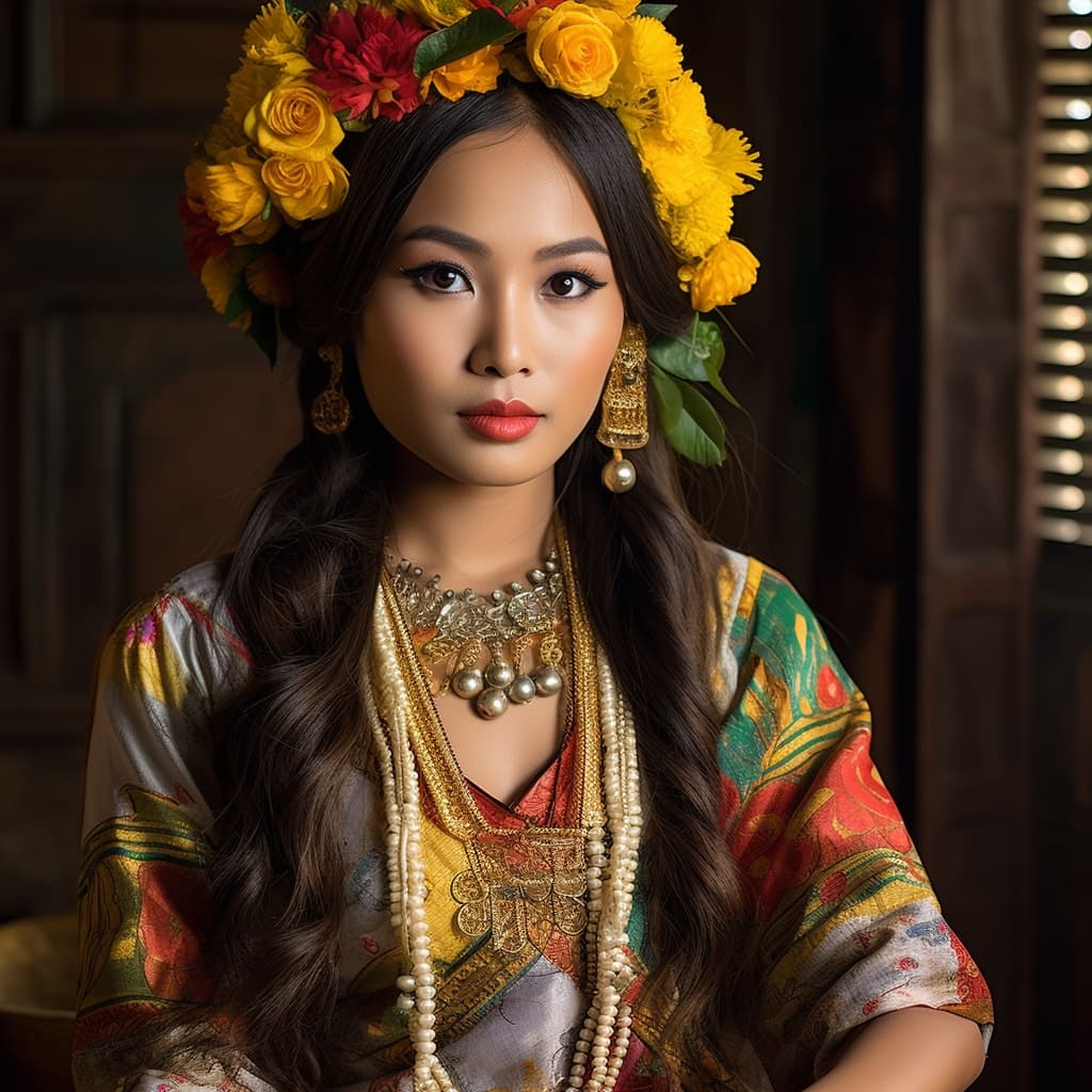 Khmer woman from Cambodia, Mekong Delta, Isan