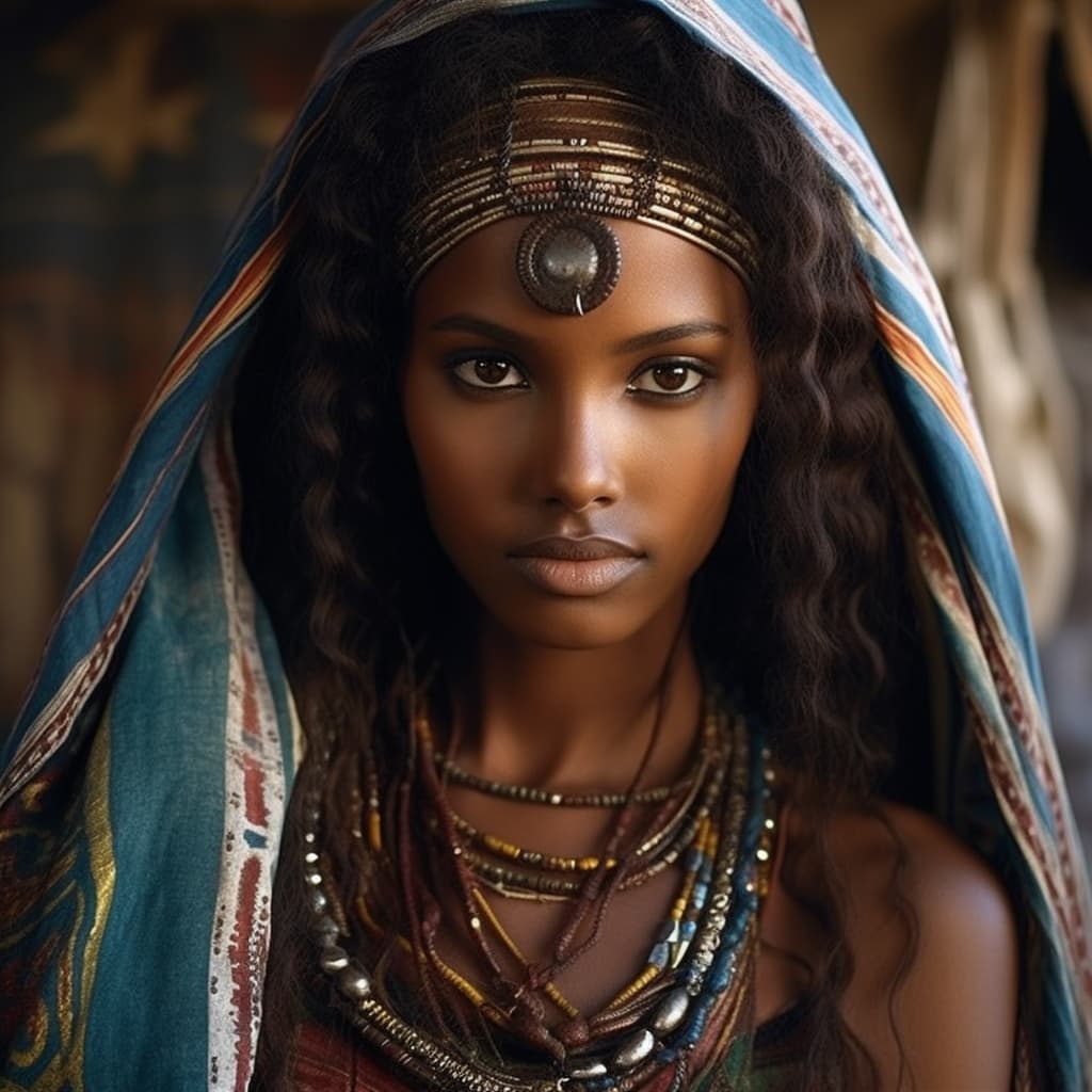Kunama woman from Eritrea, Ethiopia