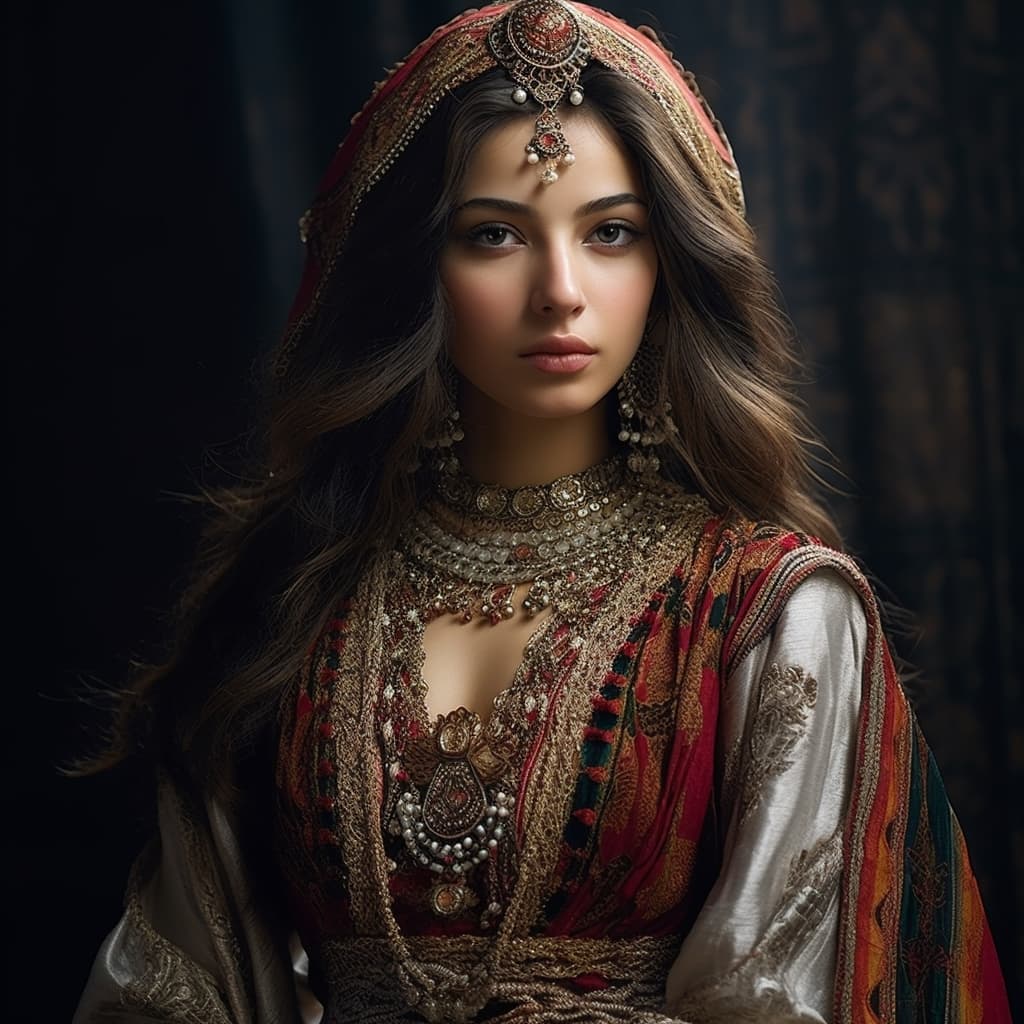 Lurs woman from Iran (Lorestan, Kohgiluyeh and Boyer-Ahmad, Khuzestan, Bushehr, and Chaharmahal and Bakhtiari Provinces)