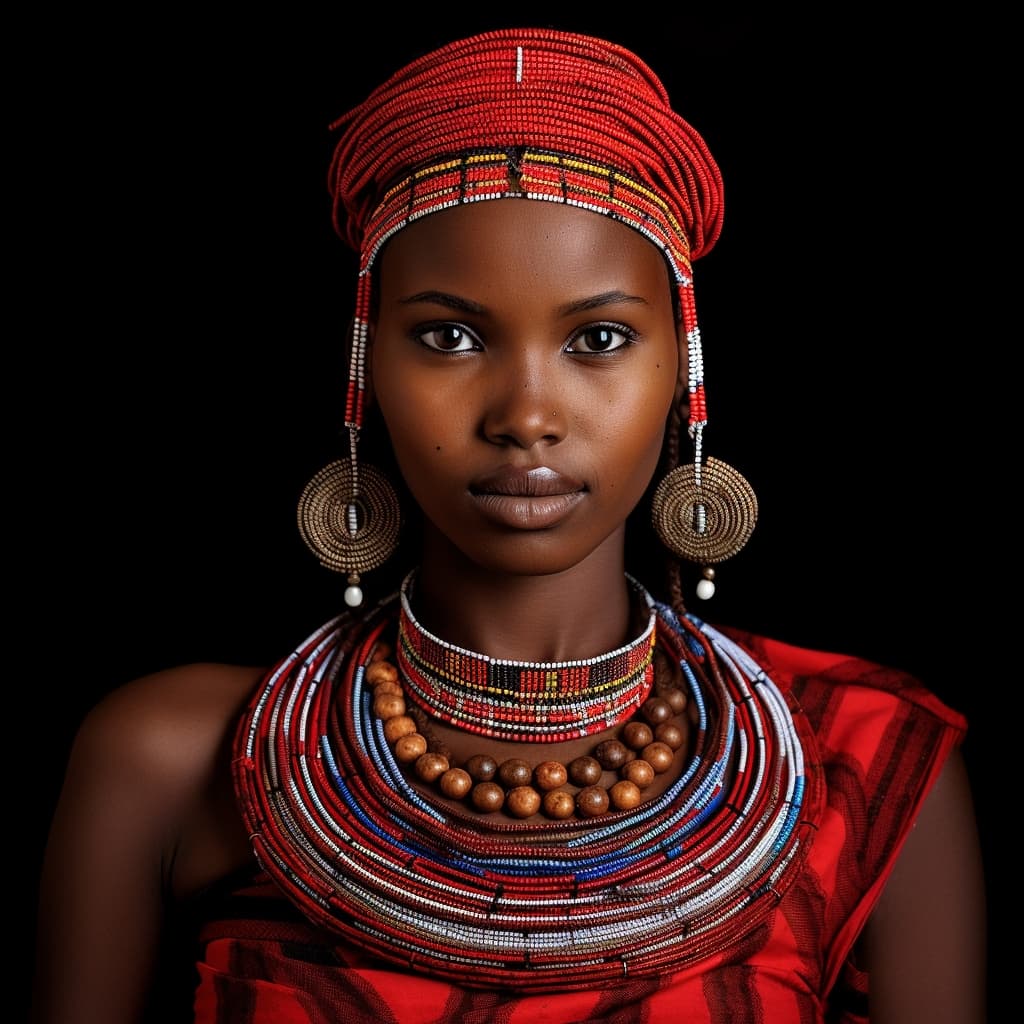 Maasai woman from Maasailand (Tanzania, Kenya)