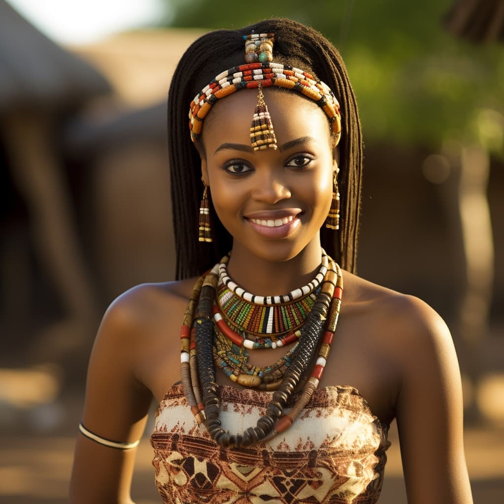 Makonde woman from Tanzania, Mueda Plateau (Mozambique)