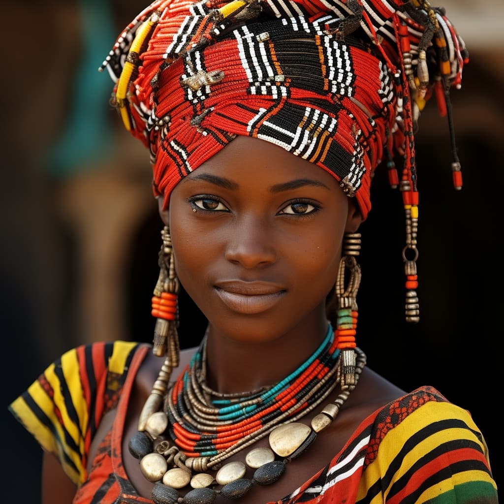 Manjak woman from Guinea-Bissau, Senegal