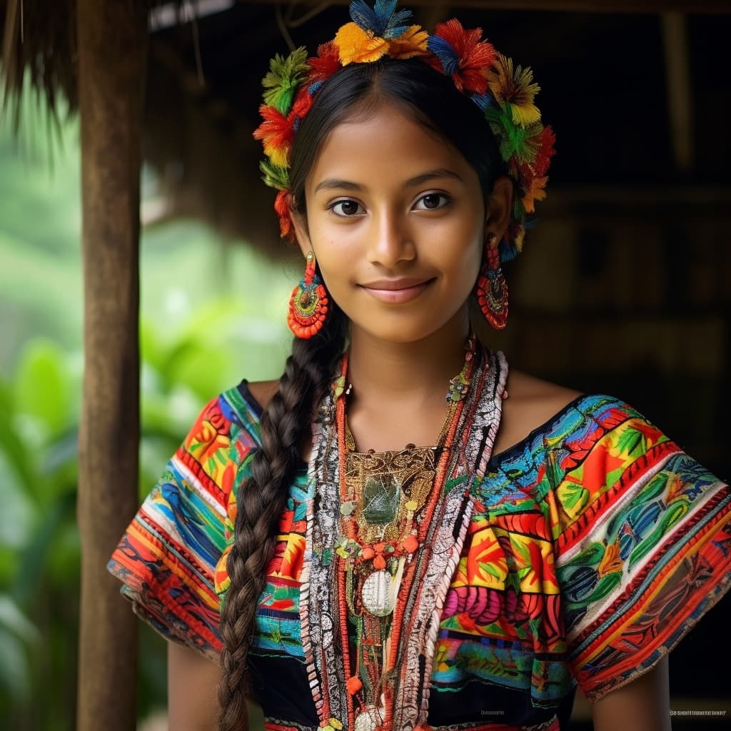 Miskito woman from Mosquito Coast (Nicaragua, Honduras)