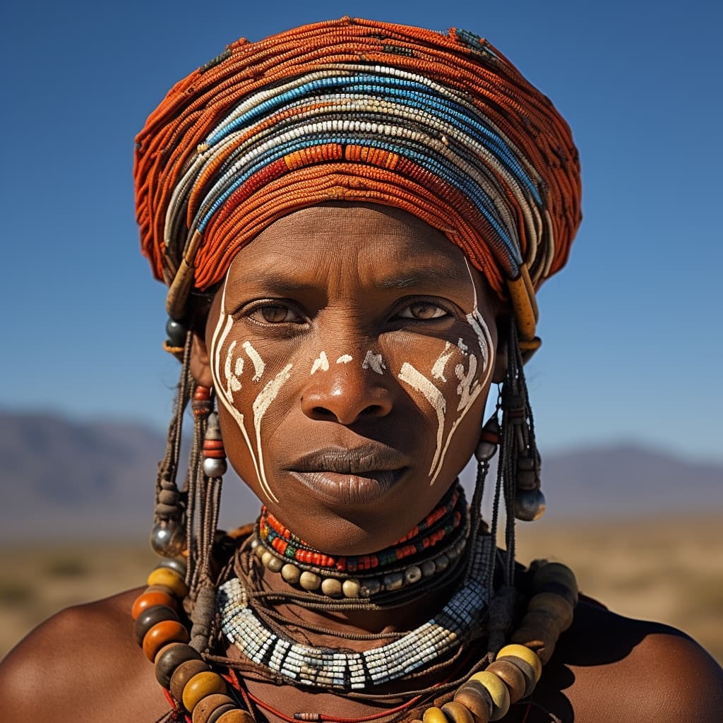 Nama woman from Namaland (Namibia), South Africa