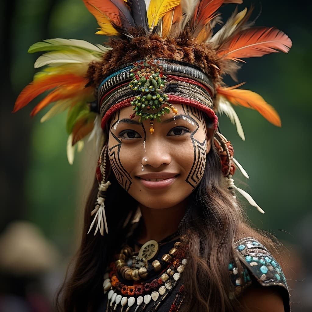 Ngaju woman from Central Kalimantan (Indonesia)