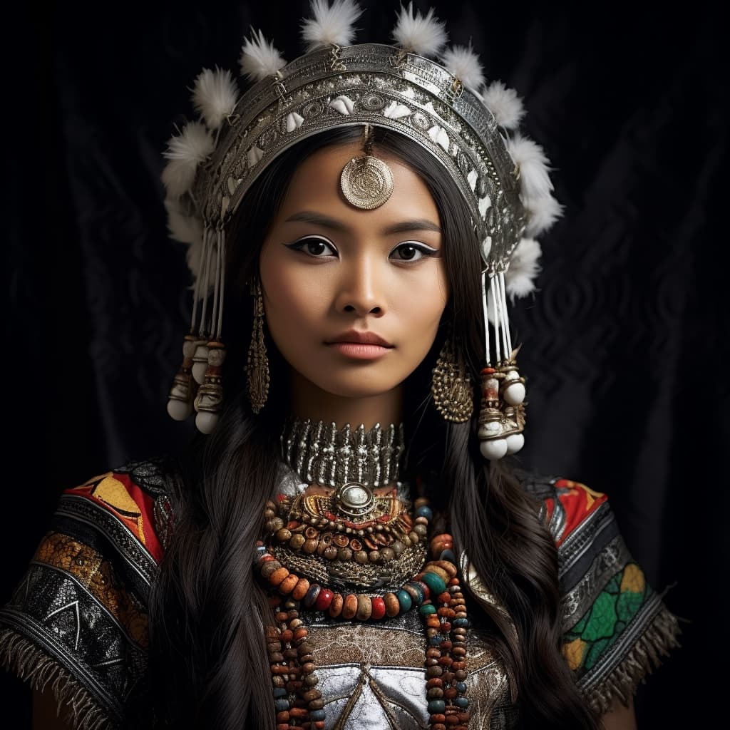 Ot Danum woman from Indonesia (West and Central Kalimantan)