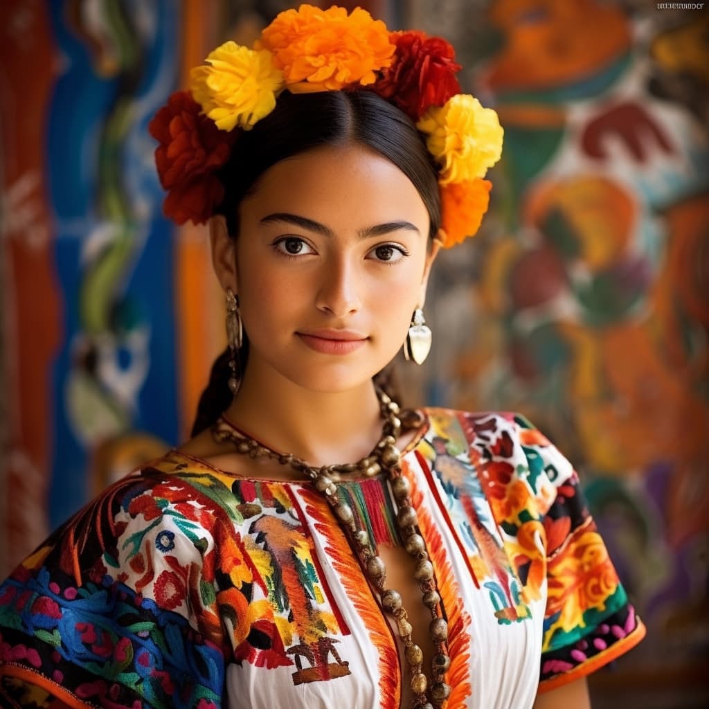 Otomi woman from Mexico (Hidalgo, Puebla, Veracruz, State of Mexico, Querétaro)