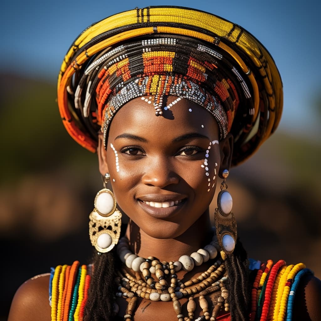 Ovambo woman from Ovamboland (Namibia), Angola