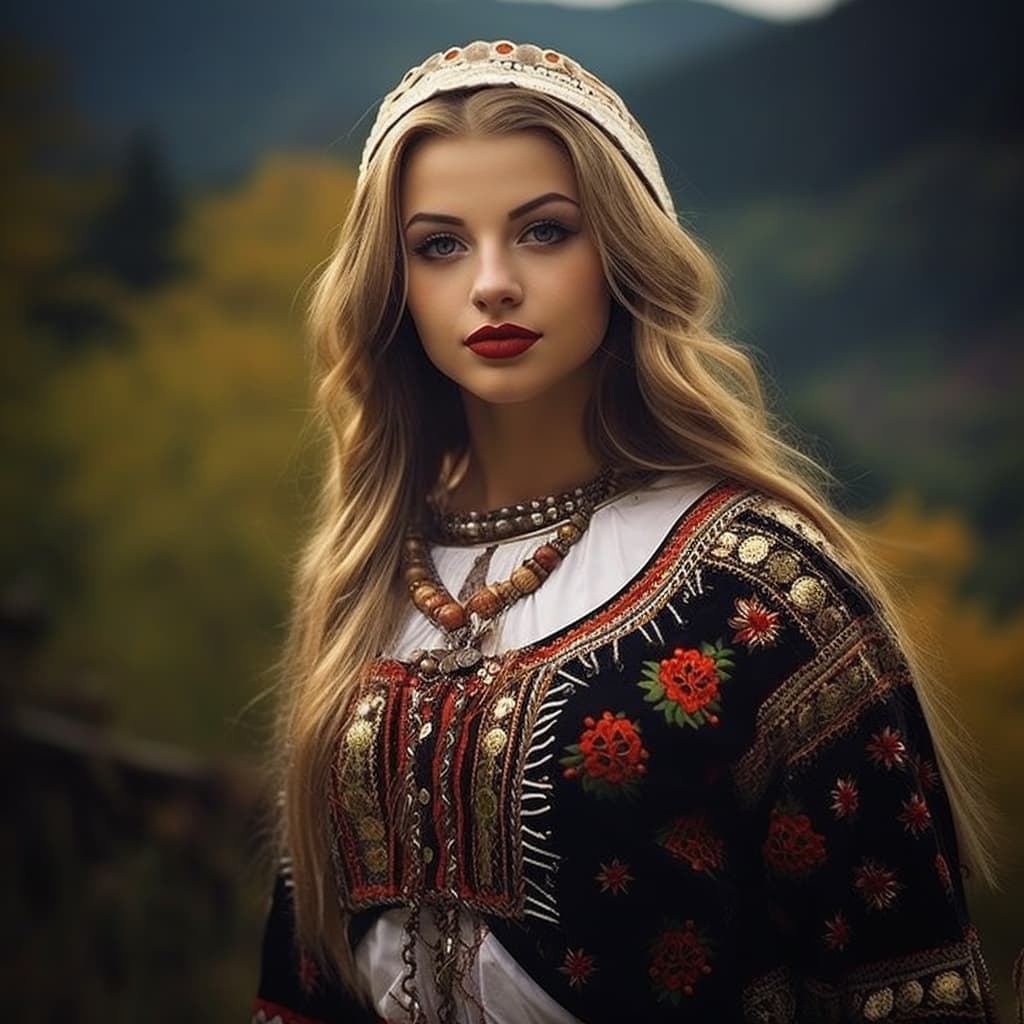 Rusyns woman from Carpathian Ruthenia (Ukraine, Slovakia, Poland)