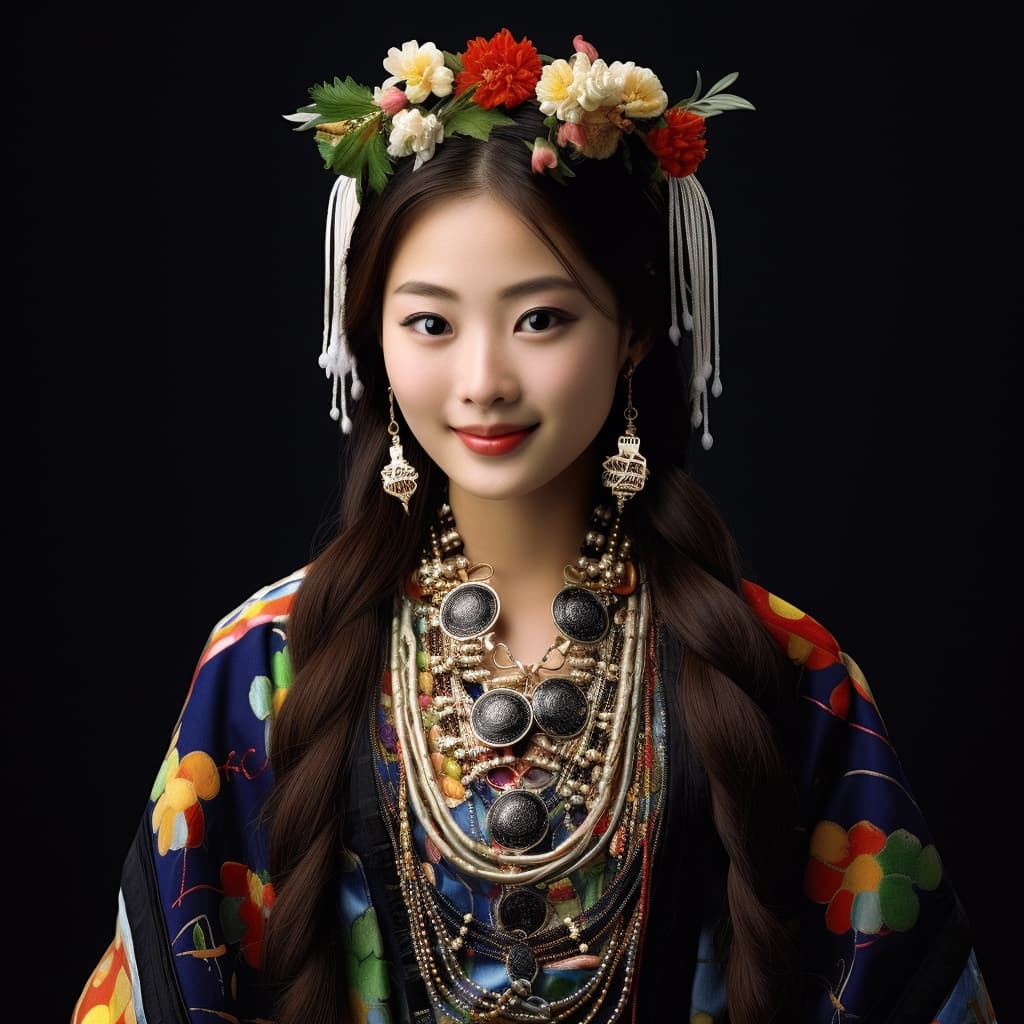 Ryukyuans woman from Ryukyu Islands (Japan)