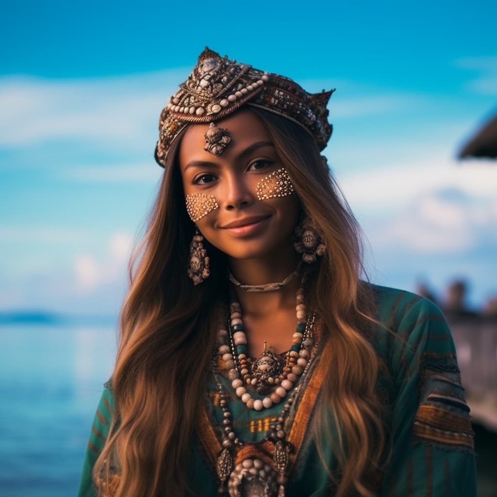Sama-Bajau woman from Maritime Southeast Asia (Philippines, Malaysia, Indonesia, Brunei)