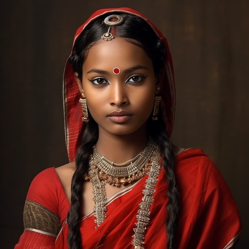 Santal woman from India (West Bengal, Jharkhand, Odisha)