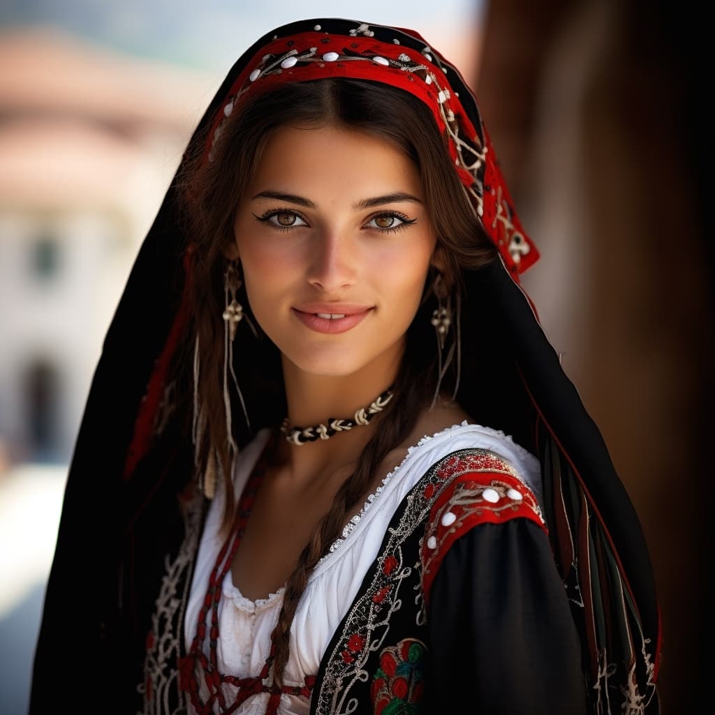 Sardinians woman from Sardinia (Italy)