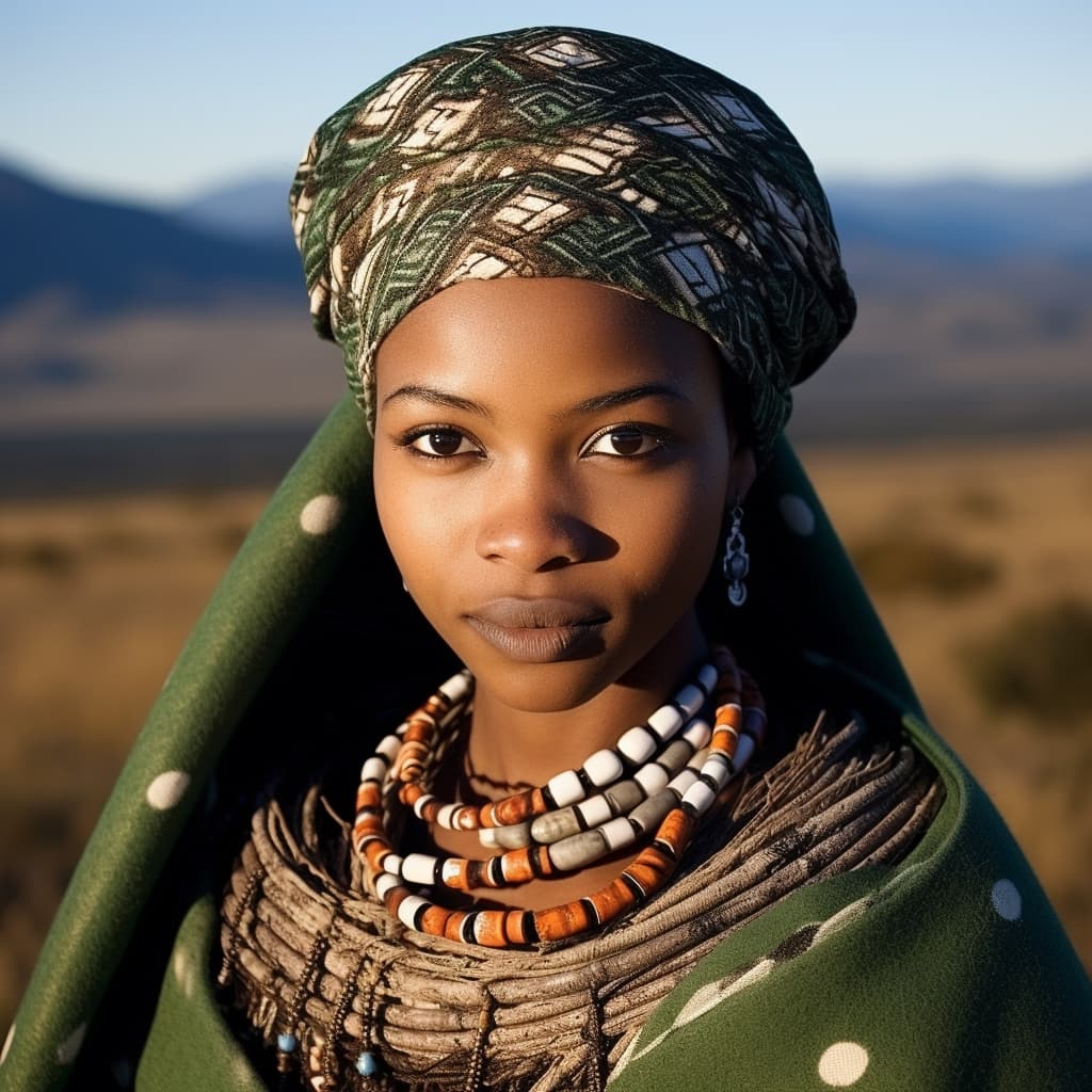 Sotho woman from Free State (South Africa), Lesotho