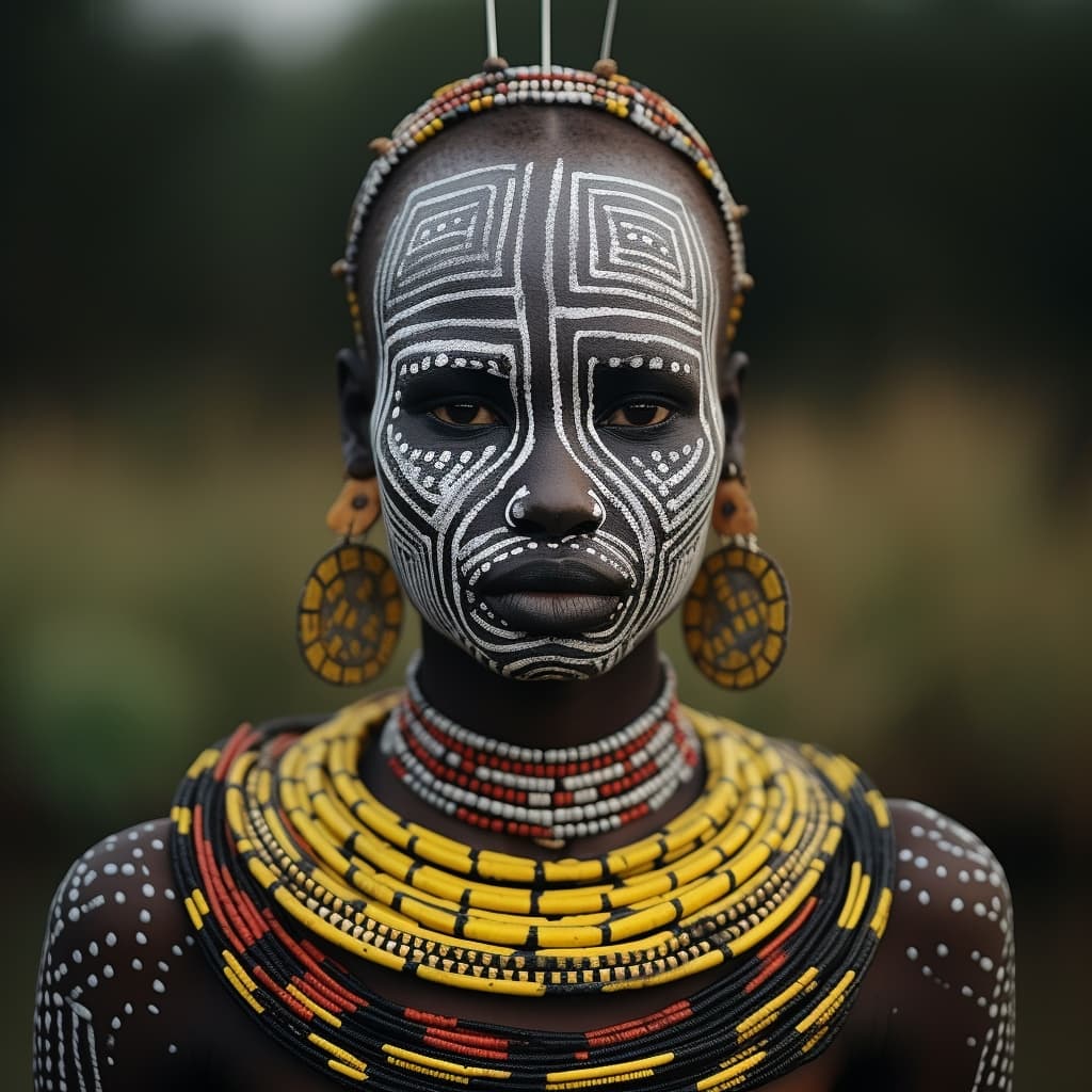 Surma woman from Ethiopia, South Sudan