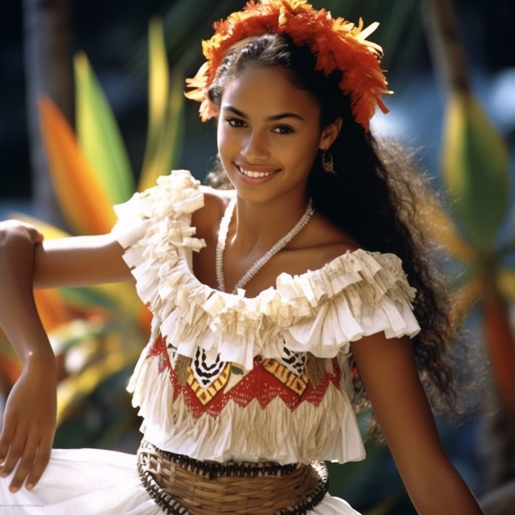 Tahitians woman from Tahiti (France)