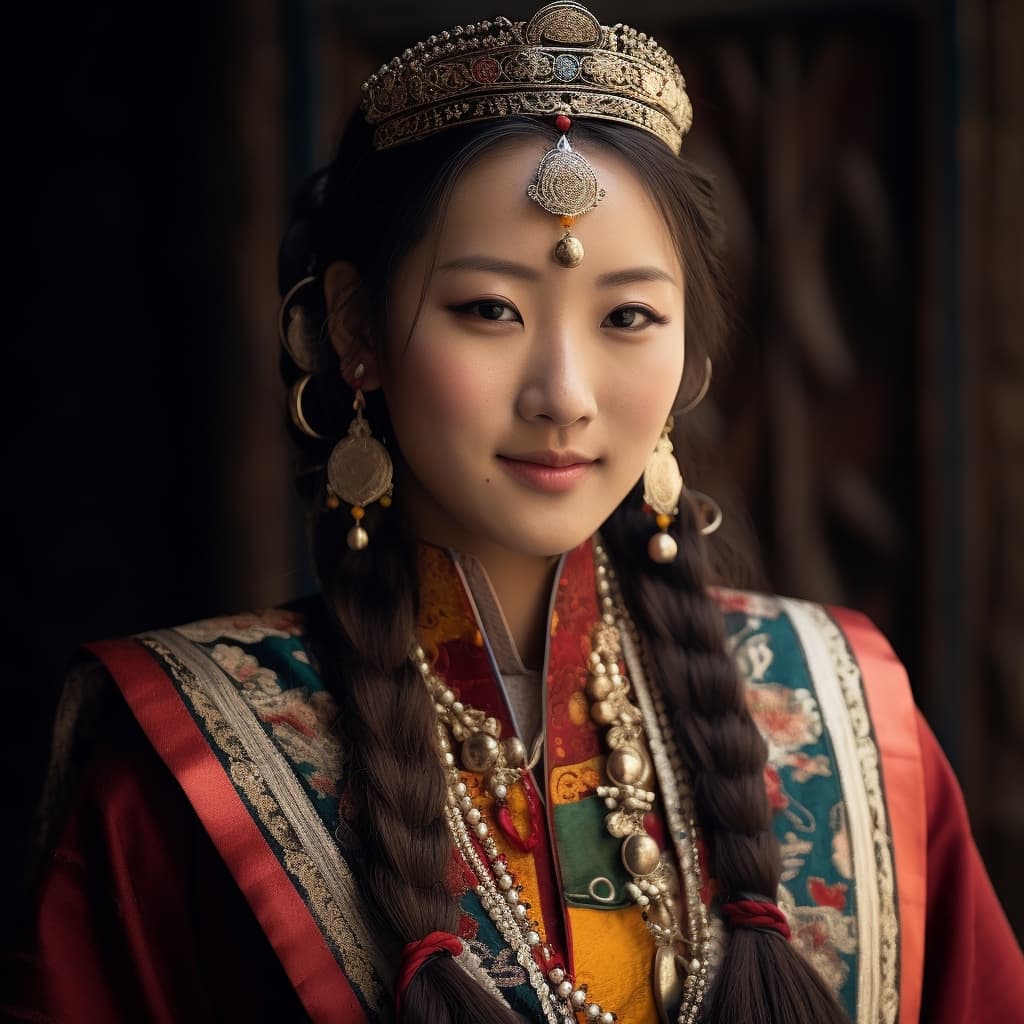 Tibetans woman from Tibet (China), Nepal, Bhutan