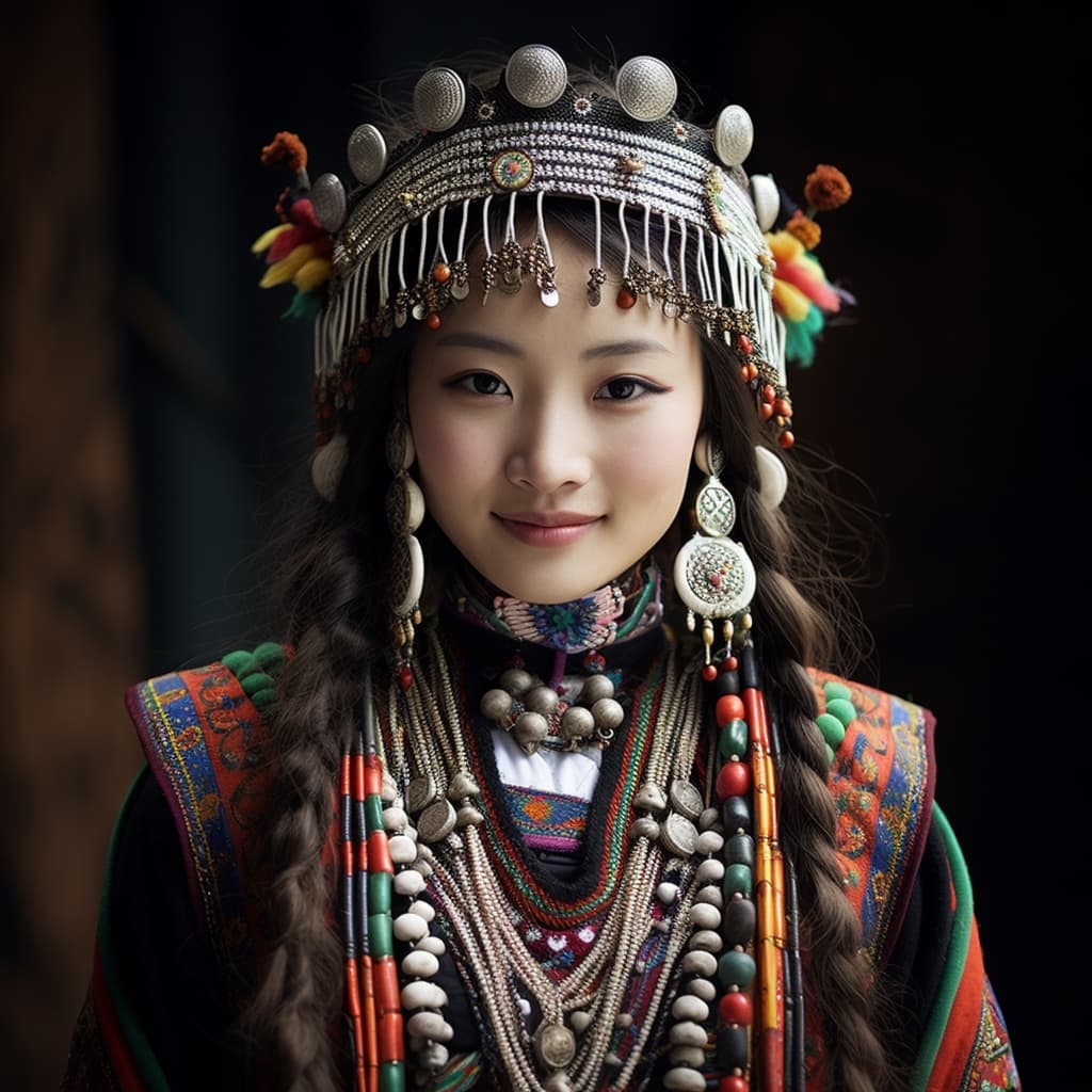 Tujia woman from Wuling Mountains (China)
