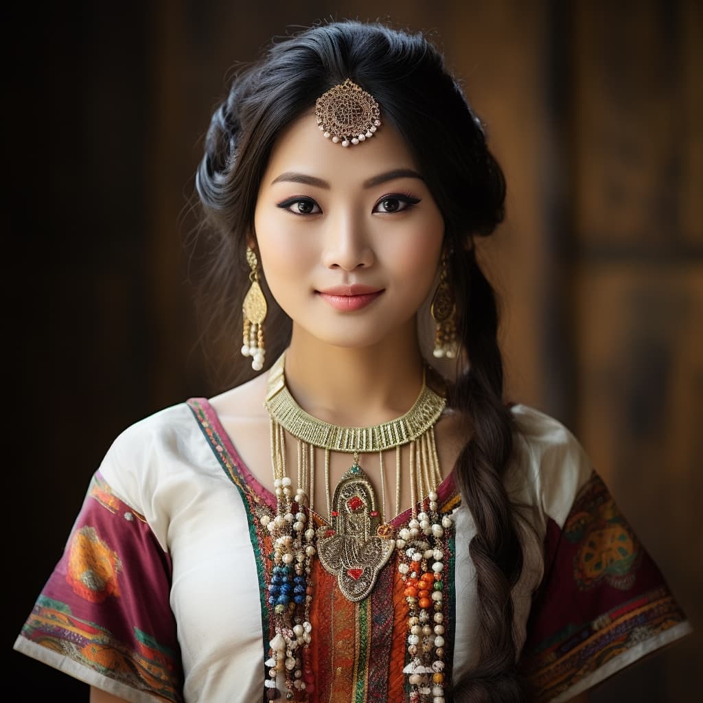 Wa woman from Wa State (Myanmar)