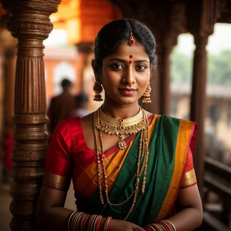 Deccani woman from Deccan (South-Central India)